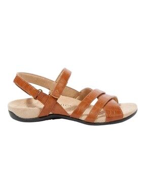 Vionic Tan Mirabi Strappy Leather Slingback Sandals